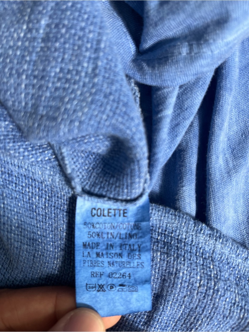 Colette Made in Italy Linen Cotton Tie Front Sleeveless Blouse - Picture 6 of 7